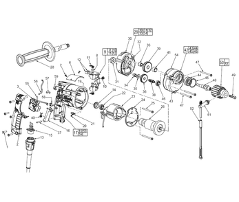 Fig-0 Diagram and Parts List for 0234-6  Milwaukee Electric Drill