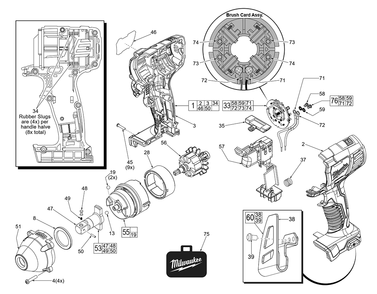 Fig-0 Diagram and Parts List for 2659-059 F73A Milwaukee Impact Driver