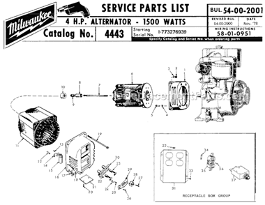 Part Location Diagram of 22-33-0230 Milwaukee Capacitor