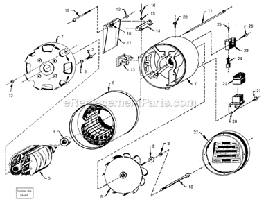 Part Location Diagram of 23-40-0410 Milwaukee Rotor Assembly