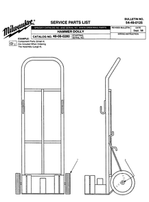 Fig-0 Diagram and Parts List for 48-08-0280  Milwaukee Tool Stand & Cart