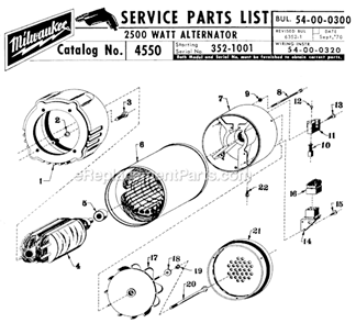 Part Location Diagram of 43-76-0171 Milwaukee Rear Housing