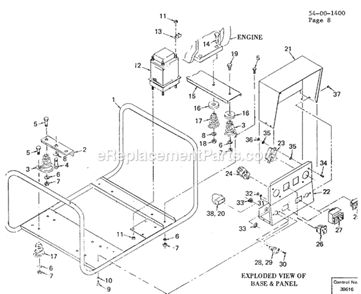 Page D Diagram and Parts List for 4612 SER 508-1104 Milwaukee Generator