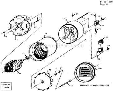 Page A Diagram and Parts List for 4642 SER 509-1001 Milwaukee Generator
