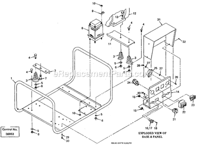 Page C Diagram and Parts List for 4642 SER 509-1001 Milwaukee Generator