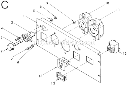 Part Location Diagram of 06-81-4200 Milwaukee 6-32X3/8 Screw
