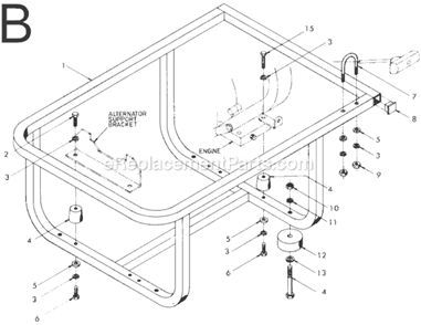 Page B Diagram and Parts List for 4650  Milwaukee Generator