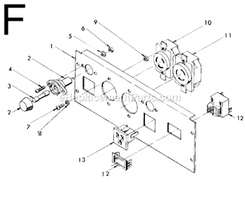 Page F Diagram and Parts List for 4650  Milwaukee Generator