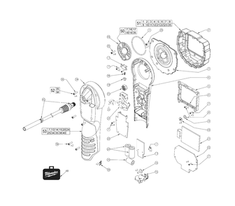 12 Volt M-Spector 360 (Digital Inspection Camera) Diagram and Parts List for 2313-21 D59A Milwaukee Worklight & Flashlight