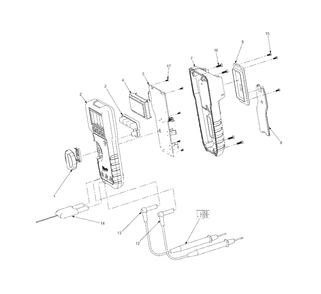 True-Rms Multimeter Diagram and Parts List for 2217-20NST B83B Milwaukee Worklight & Flashlight