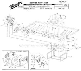 Page A Diagram and Parts List for 4781 SER H793-477202 Milwaukee Generator