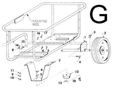 Page G Diagram and Parts List for 4790 SER 439-1001 Milwaukee Generator