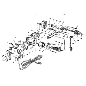 Unit Diagram and Parts List for 0234-1TYPEC  Milwaukee Drill