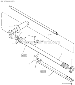 Part Location Diagram of 14-38-0685 Milwaukee Screw Guide Subassembly