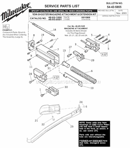 Part Location Diagram of 40-50-0406 Milwaukee Spring