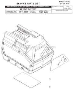 Page A Diagram and Parts List for 48-11-2830 SER A71D Milwaukee Charger