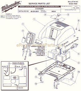 Part Location Diagram of 22-64-1150 Milwaukee Cord Set