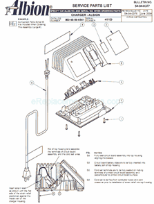 Page A Diagram and Parts List for 48-59-6561 SER 411D Milwaukee Charger