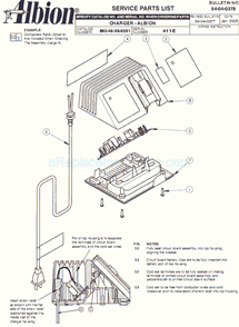Page A Diagram and Parts List for 48-59-6561 SER 411E Milwaukee Charger