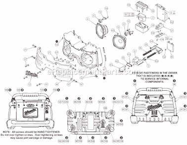 Page B Diagram and Parts List for 49-24-0200 SER 414B Milwaukee Radio