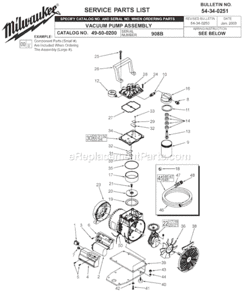 Part Location Diagram of 43-62-0025 Milwaukee Handle