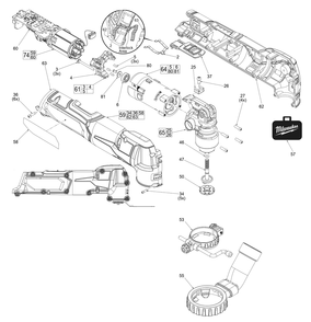 Fig-0 Diagram and Parts List for 2526-20 L31A Milwaukee Multi-Tool