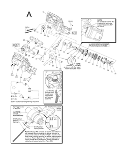 Fig-1 Diagram and Parts List for 2472-21 E21A Milwaukee Nibbler & Shears