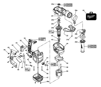 Part Location Diagram of 23-66-0037 Milwaukee Trigger Switch
