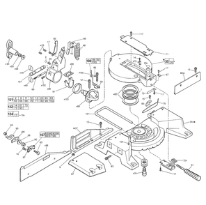 Fig-1 Diagram and Parts List for 6494-04 840A Milwaukee Saw