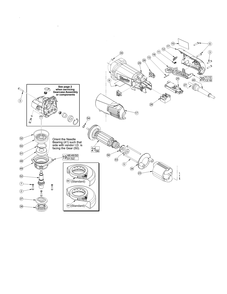 Fig-0 Diagram and Parts List for 6160-31 B75B Milwaukee Angle Grinder