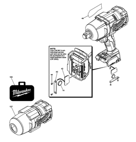 Part Location Diagram of 42-55-0063 Milwaukee Blow Molded Case