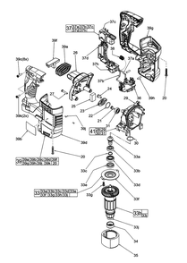 Fig-0 Diagram and Parts List for 2605-059 D38C Milwaukee Hammer Drill