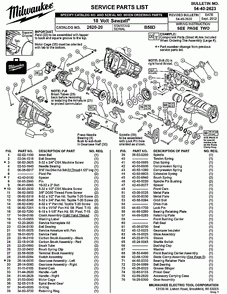 Part Location Diagram of 42-68-1200 Milwaukee Blade Clamp Assembly