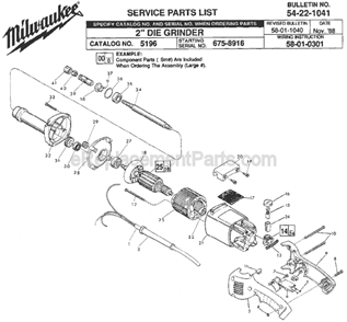 Part Location Diagram of 42-38-0190 Milwaukee Bumper