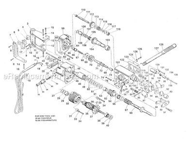 Part Location Diagram of 28-44-1173 Milwaukee Handle Assembly
