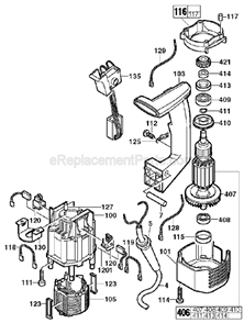 Page B Diagram and Parts List for 5303-51 SER 940A Milwaukee Demolition Hammer