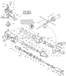 Part Location Diagram of 45-60-0600 Milwaukee Depth Rod Clamp