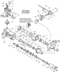 Part Location Diagram of 31-44-2020 Milwaukee Side Handle Housing