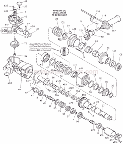 Page B Diagram and Parts List for 5313-20 SER 885B Milwaukee Demolition Hammer