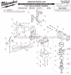 Part Location Diagram of 34-40-4215 Milwaukee O-Ring