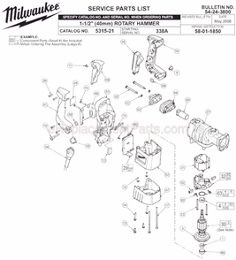 Part Location Diagram of 31-15-0613 Milwaukee Module Cover Black