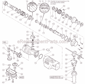 Page B Diagram and Parts List for 5315-21 SER 338C Milwaukee Demolition Hammer