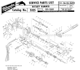 Part Location Diagram of 06-75-3275 Milwaukee 1/4-20X1-5/8 Soc HD SC.
