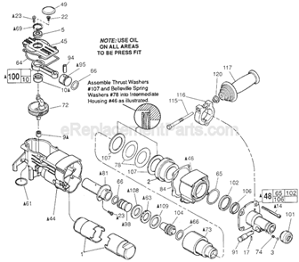 Part Location Diagram of 14-09-0150 Milwaukee Crankshaft Assembly