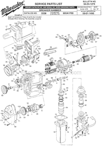 Part Location Diagram of 45-88-8420 Milwaukee Washer