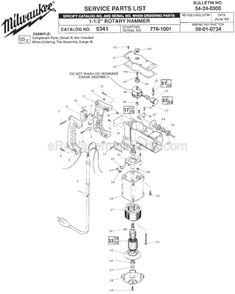 Part Location Diagram of 02-04-0850 Milwaukee Ball Bearing