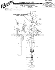 Part Location Diagram of 31-12-0220 Milwaukee Cover Cap