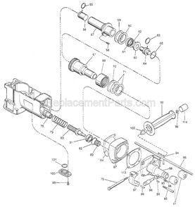 Page B Diagram and Parts List for 5341 SER 776A Milwaukee Demolition Hammer