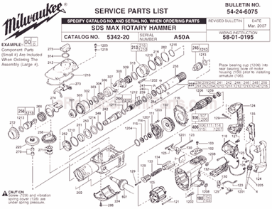 Part Location Diagram of 34-40-0072 Milwaukee O-Ring Striker