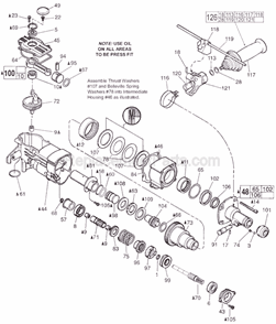 Part Location Diagram of 28-14-2297 Milwaukee Crankcase-Finished